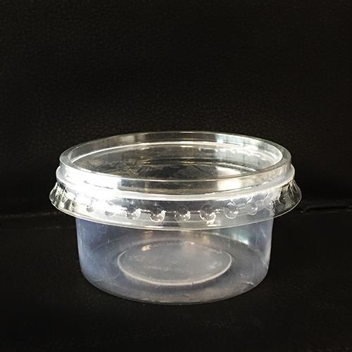 Transparent bowl with lid 100cc . Diameter 95