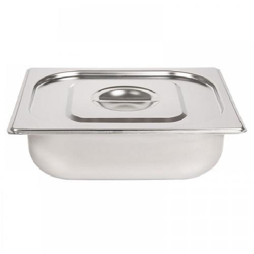 Stainless steel chafing dish with lid 1/2 , depth 15
