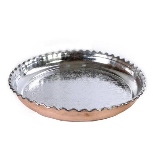 Copper edged oval platter