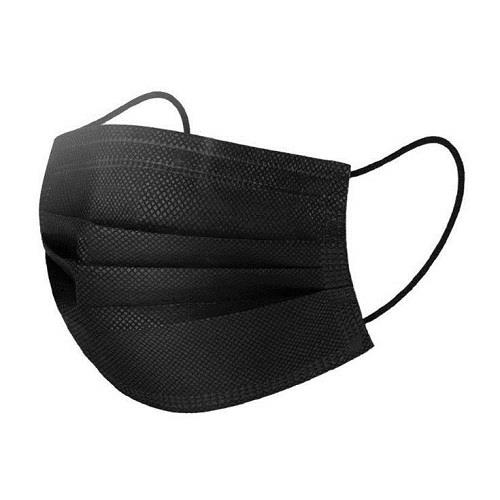 Elastic black mask with three layers