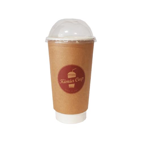 Kimia simple paper cup with dome lid 600