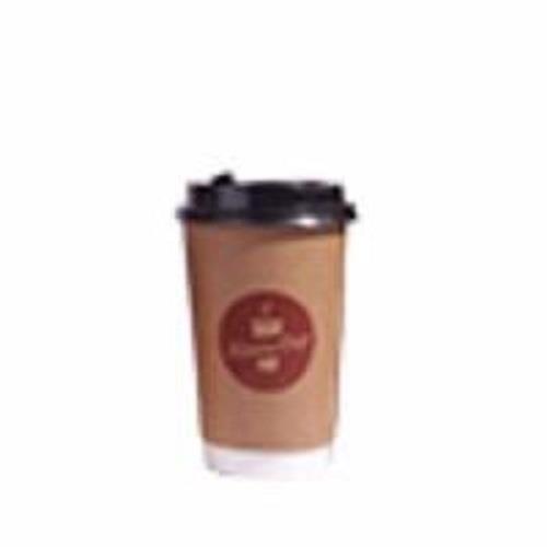 Kimia embossed paper cup with flat  lid 500